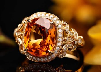 Citrine Ring with Diamonds: A Fusion of Radiance and Elegance