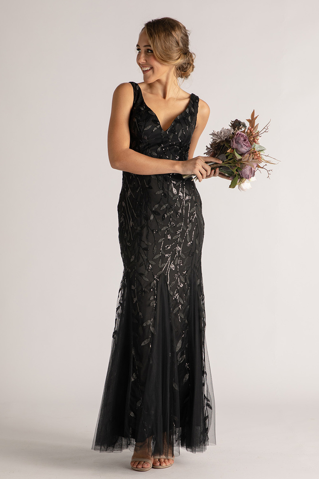 mother of the bride dress for beach wedding Dresses 2021 Off Shoulder Sequin Style:1 DARE TO DISCOVER Antique Black Old Dressers